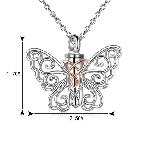 Butterfly design Pendant Urn Necklace - Chain Included. - Urn Of Memories