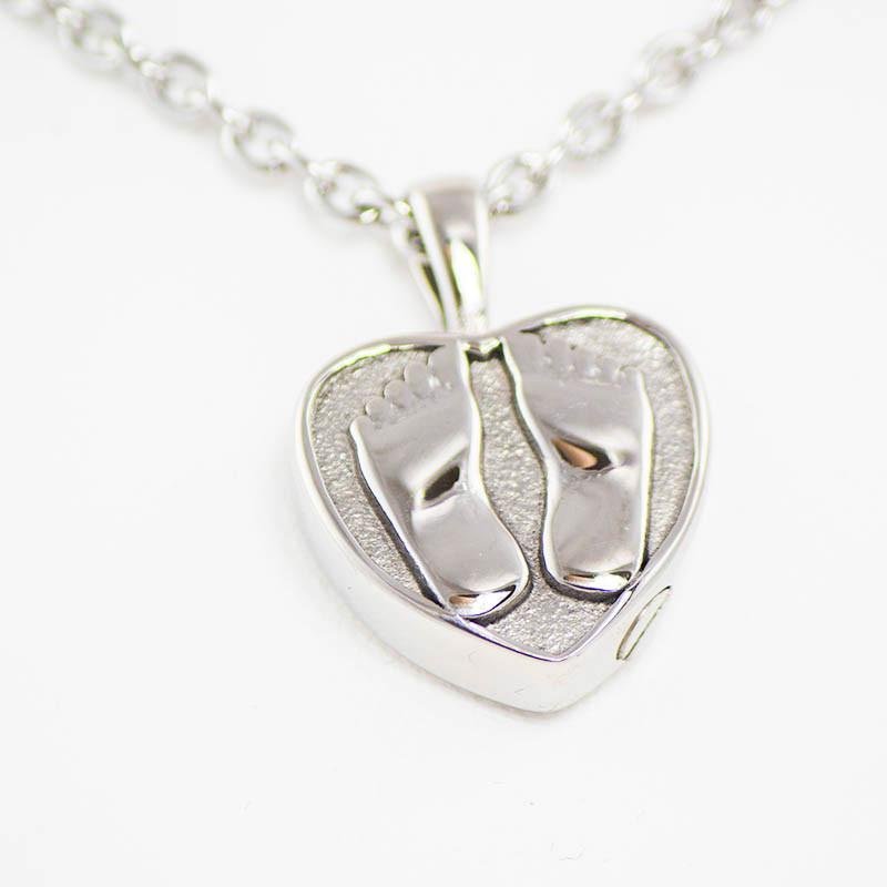 Baby Feet Cremation Necklace - Urn Of Memories