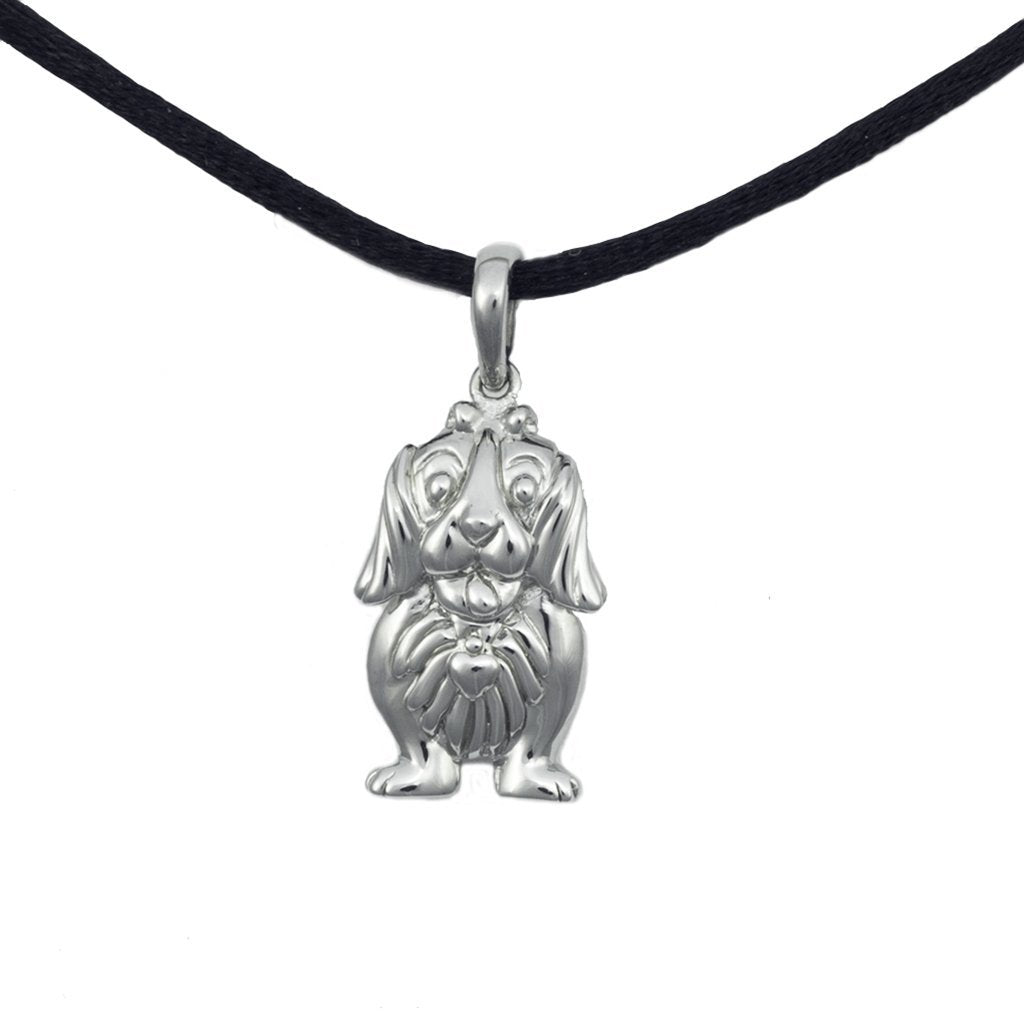 Cute Dog Cremation Pendant - Sterling Silver - Urn Of Memories