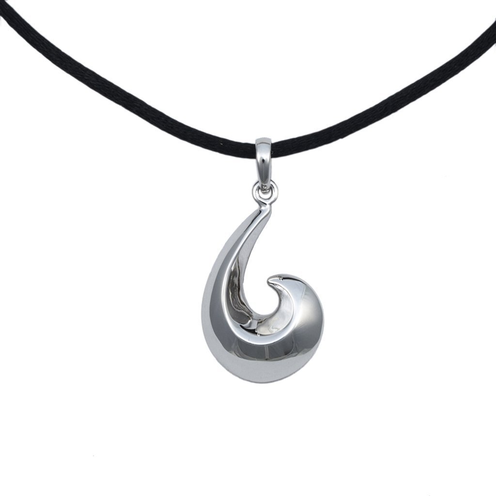 Fish Hook Cremation Pendant - Sterling Silver - Urn Of Memories