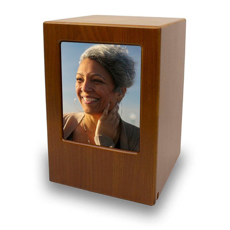 Honeynut Photo Cremation Urn - 200 cubic inch capacity - Urn Of Memories