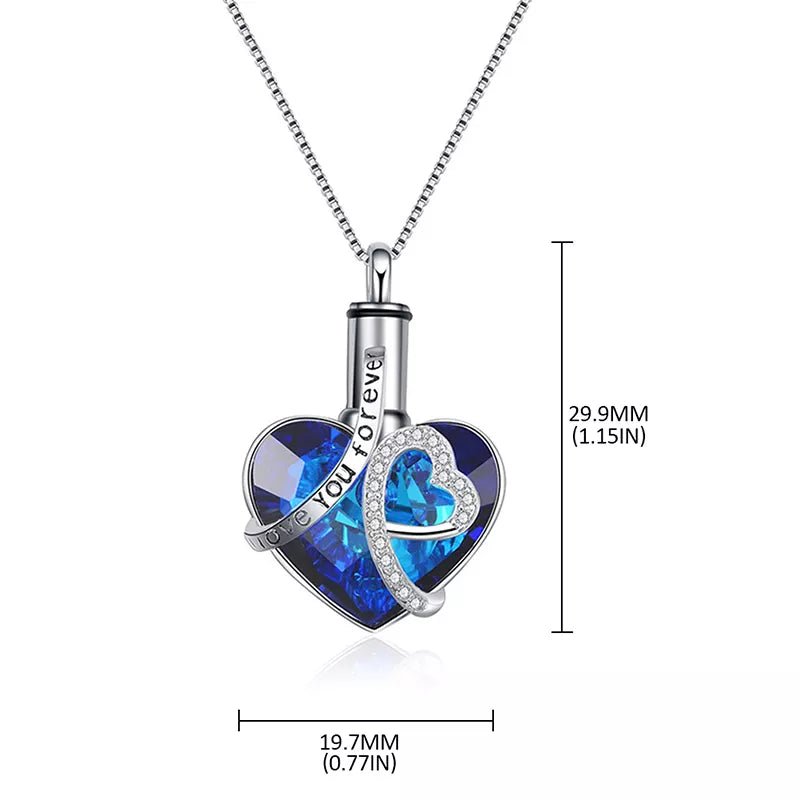 Love You Forever Heart Shaped Urn Necklace - Urn Of Memories