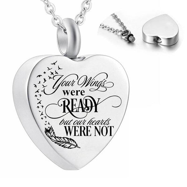 New ! Heart Cremation Urn Necklace For Ashes - Urn Jewelry Memorial Pendant - Urn Of Memories
