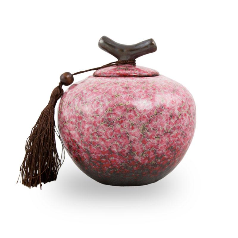 Sakura Pink Small Ceramic Pet Cremation Urn - Urn Of Memories