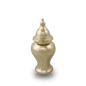 Shiny Brass Pet Urn - Extra Small - Urn Of Memories