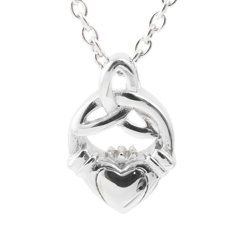 Silver Claddagh Cremation Necklace - Urn Of Memories