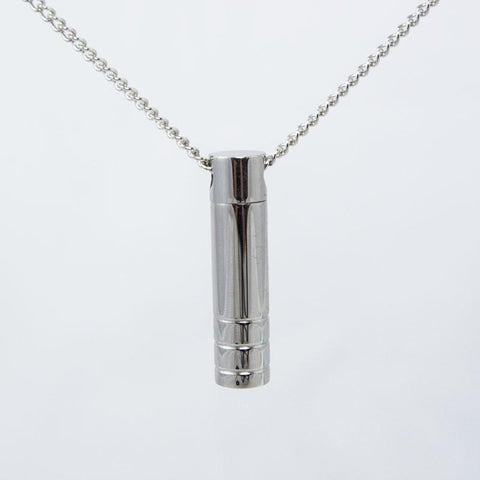 Stainless Steel Cylinder Cremation Pendant - Urn Of Memories