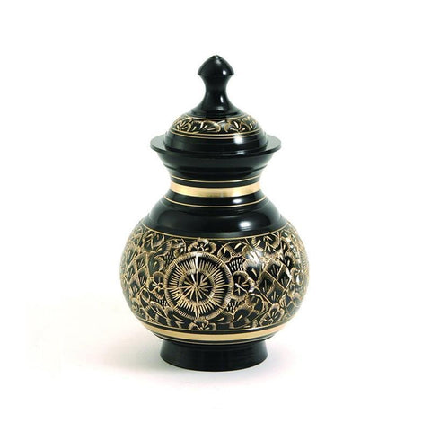 Timeless Black Pet Cremation Urns - Extra Small - Urn Of Memories